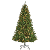 NOMA Pre-Lit Dresden Christmas Tree with Tree Stand, 450 Colour-Changing LED Lights, 7-ft