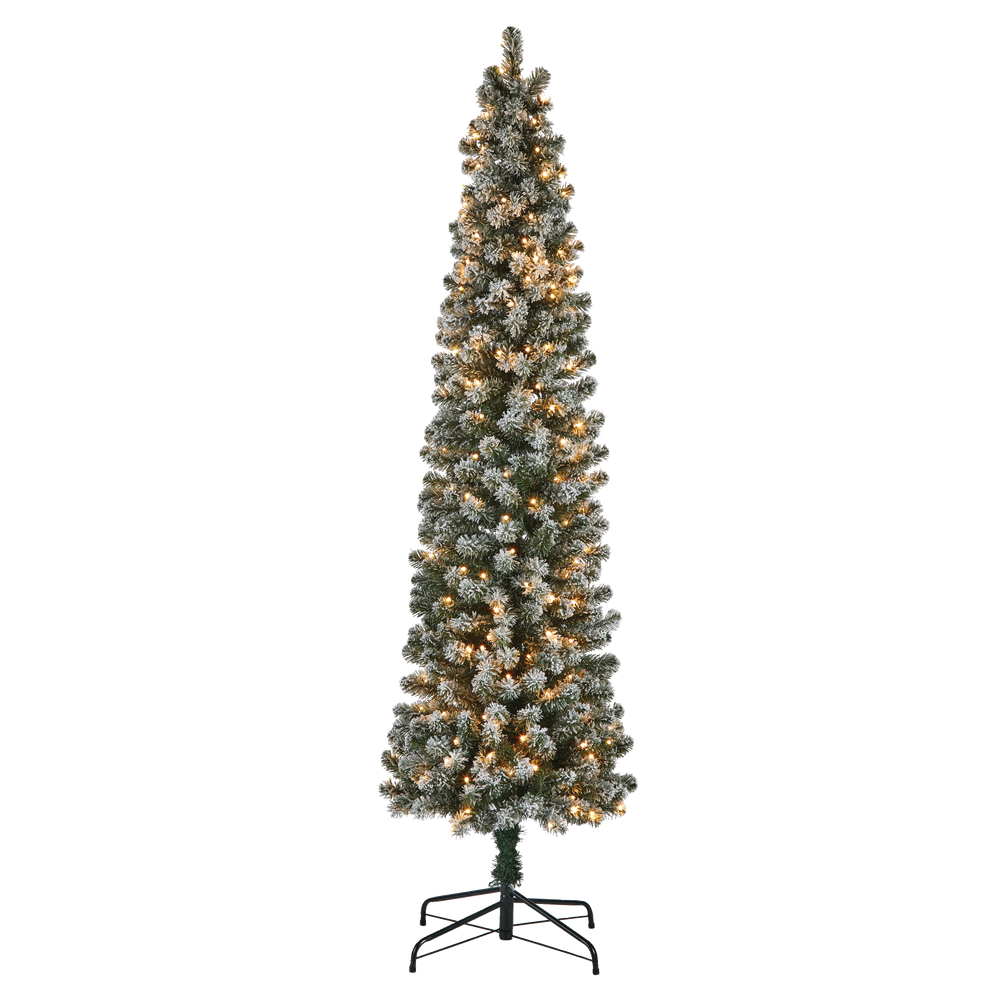 pre lit slim christmas tree with color changing led lights