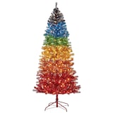 For Living Rainbow - Sapin de Noël illuminé avec support, 350&nbsp;ampoules à DEL, 7&nbsp;pi Front_Flat