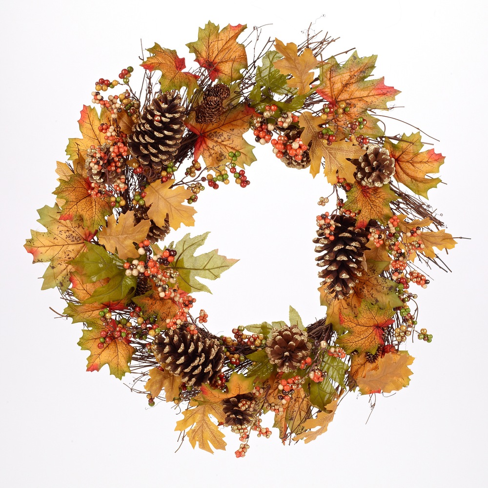 Gold Glitter Pinecone Wreath, 22-in | Canadian Tire