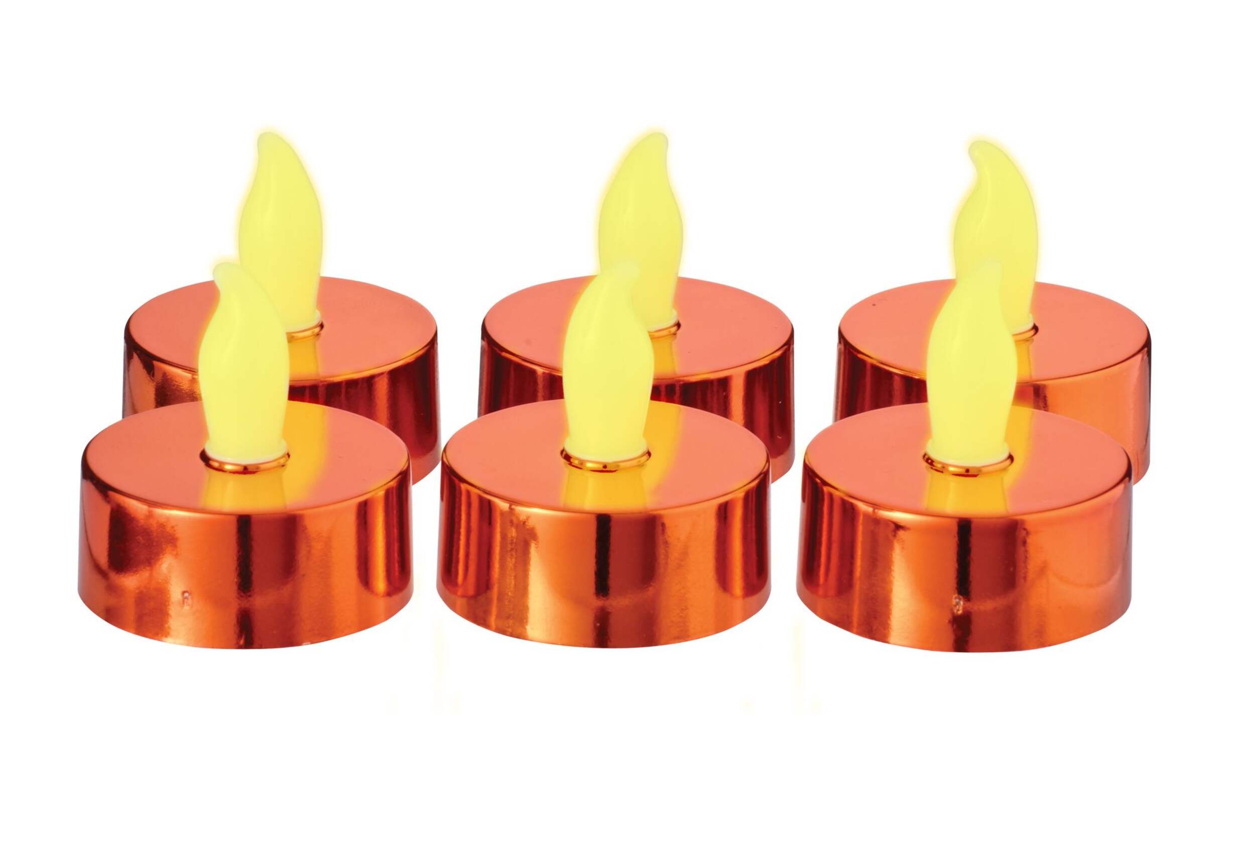 Metallic LED Tea Lights, Assorted, 6-pk Front_Elevated