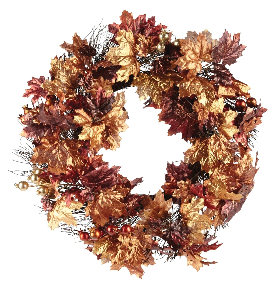 Fall Harvest Maple and Berry Wreath Canadian Tire