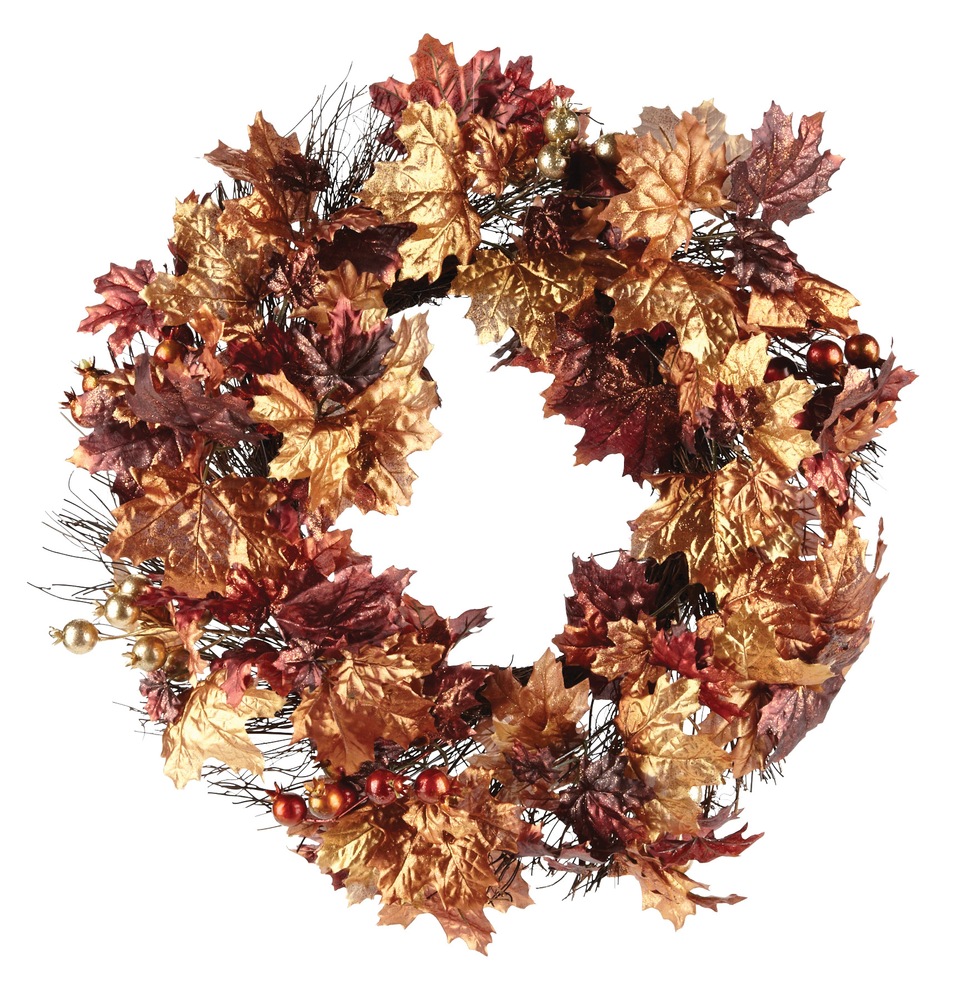 Fall Harvest Maple and Berry Wreath Canadian Tire