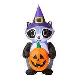 Décoration gonflable lumineuse à DEL Gemmy, Dracula/araignée/fantôme/Frankenstein, multicolore, 4 pi, autogonflant, choix varié Front_Flat