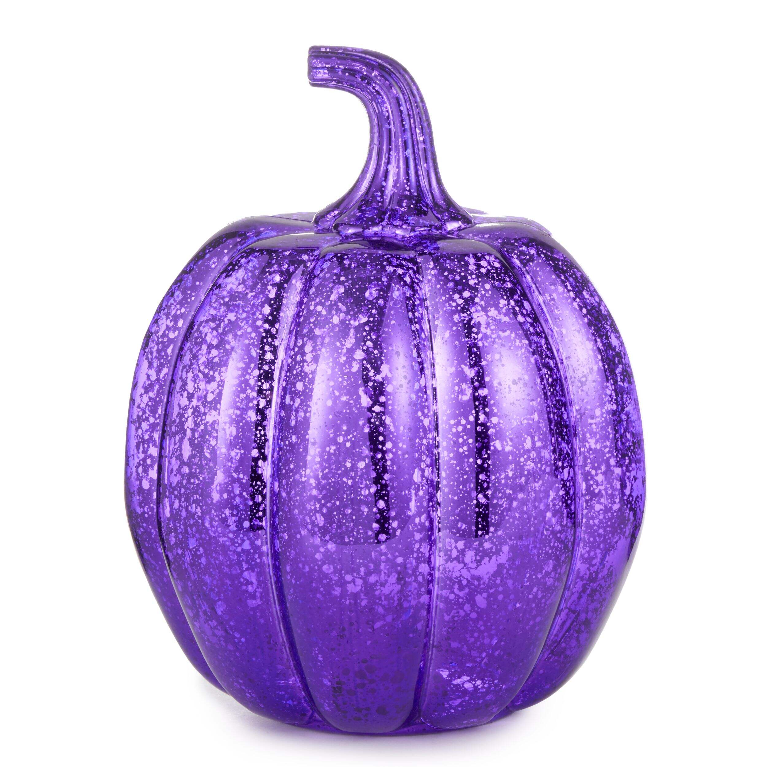 For Living LED Light Up Plastic Pumpkin, Fall & Halloween Decor, Assorted Colours, 6 1/4-in Front_Elevated