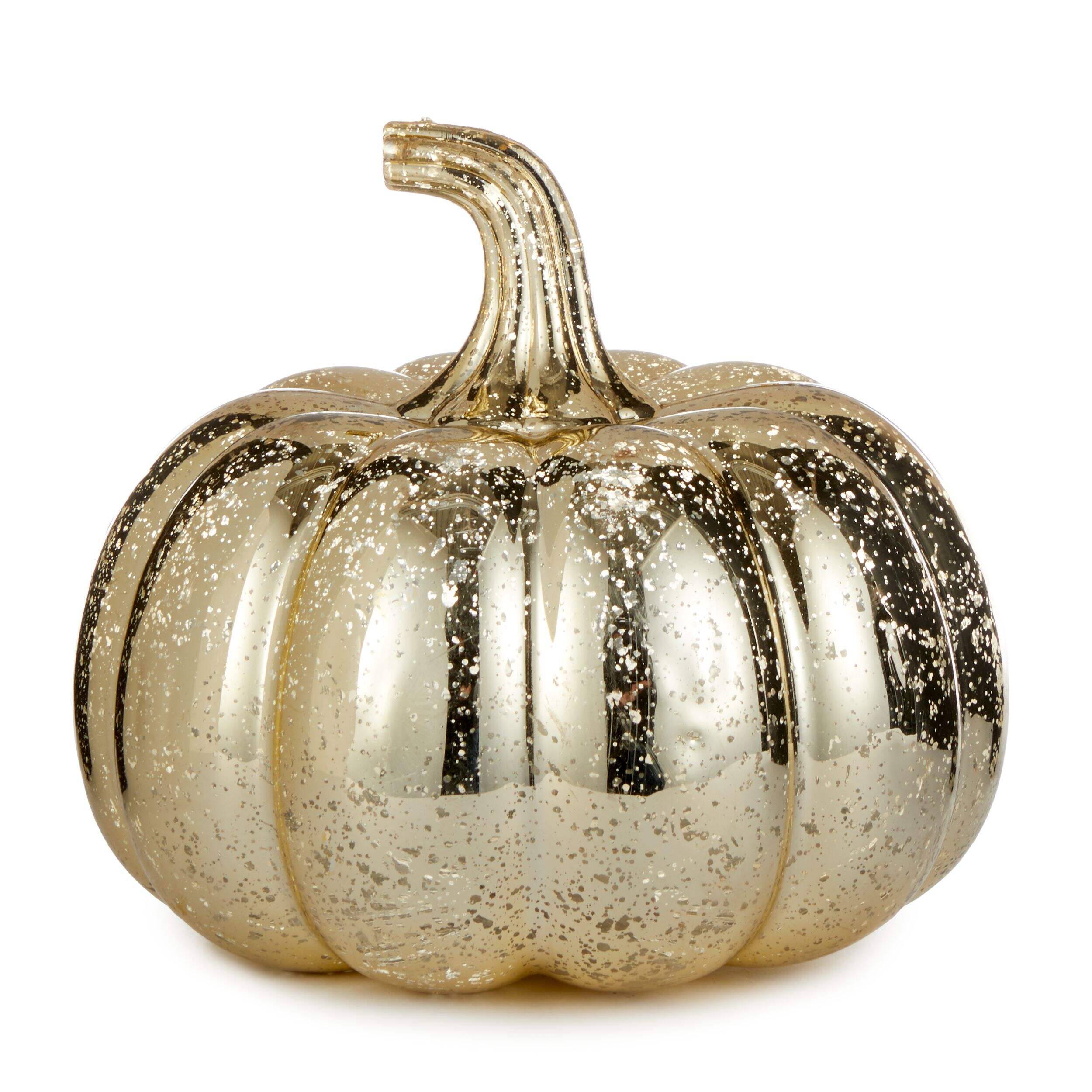 For Living LED Light Up Plastic Pumpkin, Fall & Halloween Decor, Assorted Colours, 6-in Front_Elevated