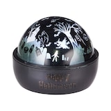 Globe ombragé lumineux à DEL Happy Halloween pour cimetière For Living, noir, 6-1/4 po, décoration intérieure pour l'Halloween Front_Elevated