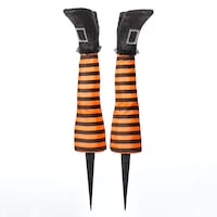 For Living Wicked Witch Legs Yard Prob with Stakes, Assorted Colours, 5.5-in, 2-pc Front_Flat