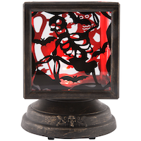 Gemmy Skull/Bat/Owl Lightshow Projection, Multi-Coloured, 8-ft, Indoor/Outdoor Halloween Decoration Front_Flat