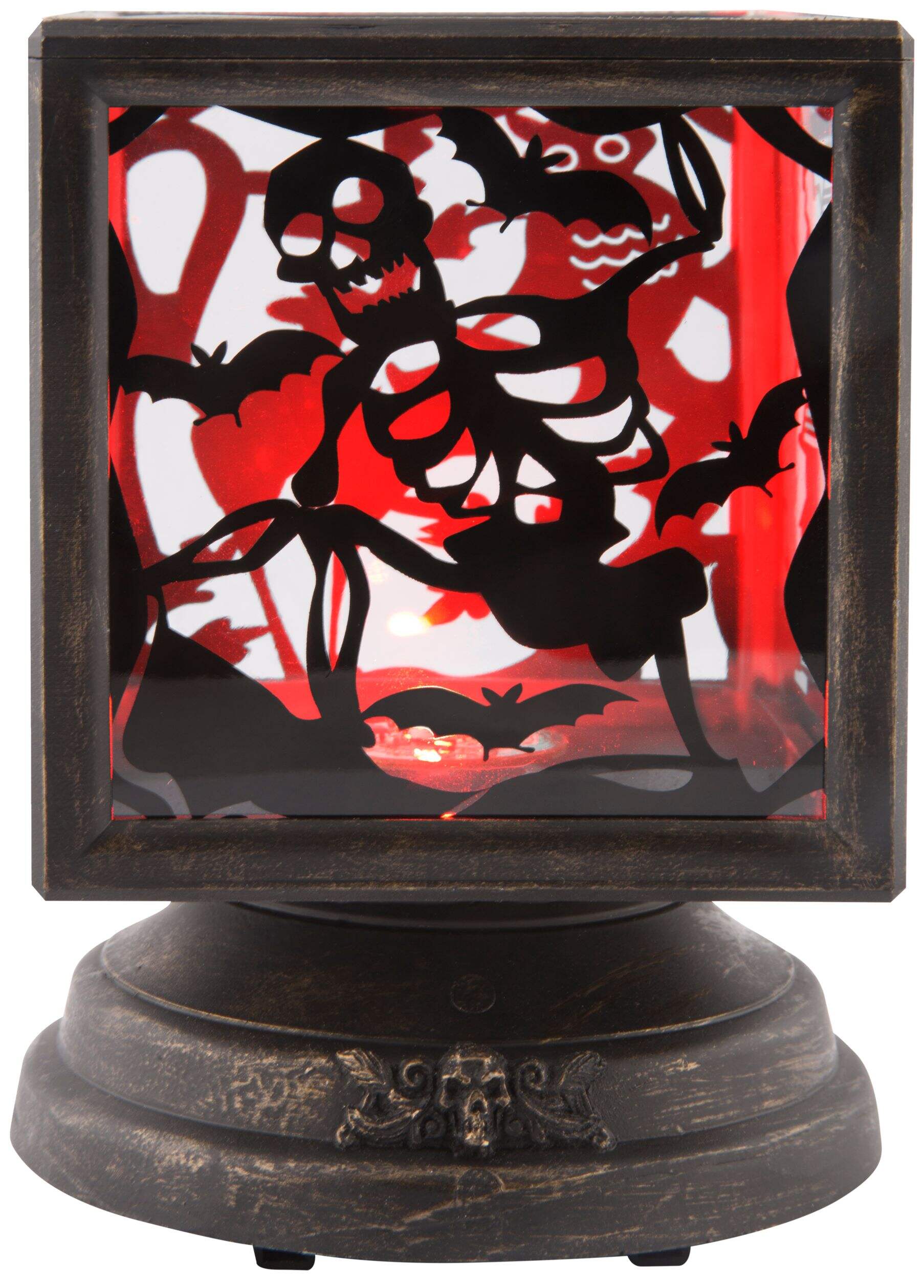 Gemmy Skull/Bat/Owl Lightshow Projection, Multi-Coloured, 8-ft, Indoor/Outdoor Halloween Decoration Front_Flat