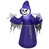 Gemmy Halloween Airblown Inflatable Reaper Outdoor Yard Décor, Purple, Small Front_Angled_Left