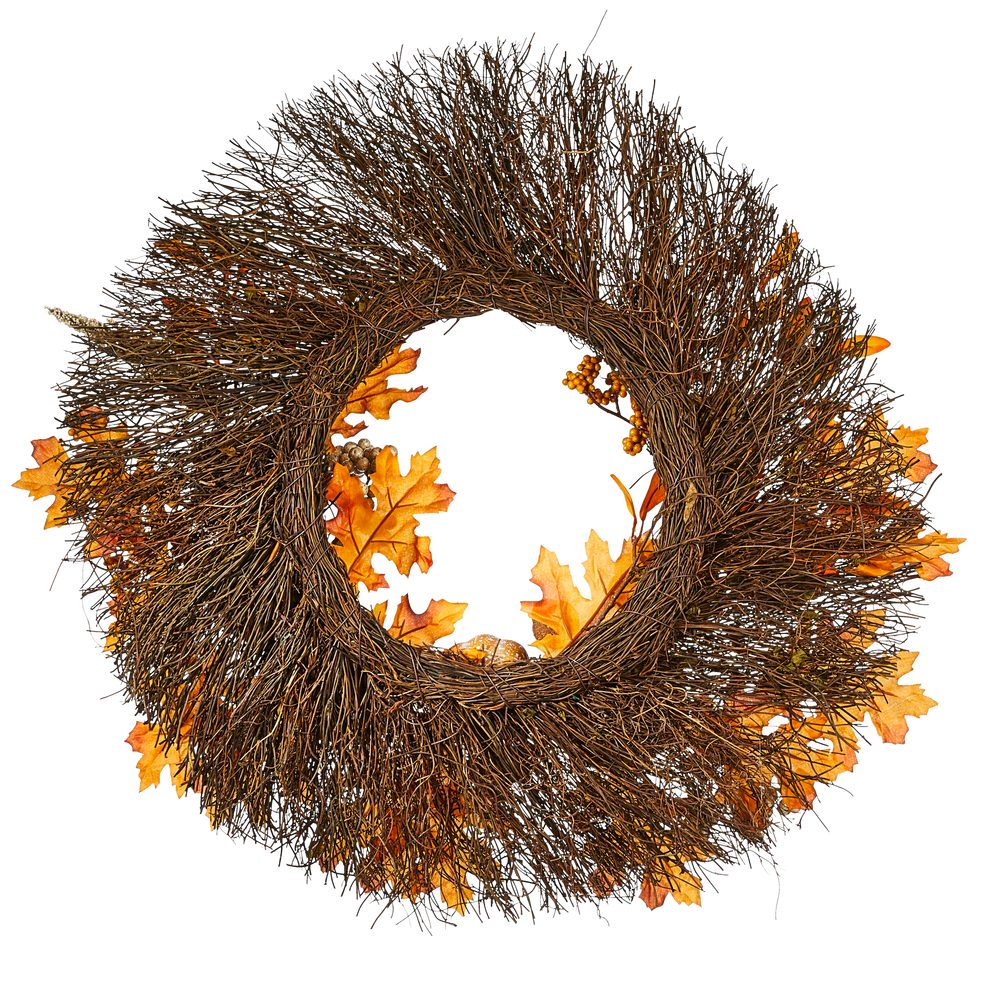 CANVAS Colourful Leaves & Pumpkins Wreath, 22-in | Canadian Tire