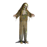 Ghoul Animated LED Light-Up Standing Character, Green, 63-in, Sound & Light Activated Indoor/Outdoor Decoration for Halloween Front_Flat