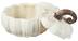CANVAS Ceramic Pumpkin Container with Wheat Texture, 18-cm Front_Elevated