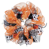 Couronne en filet d'Halloween, 18 po Front_Flat