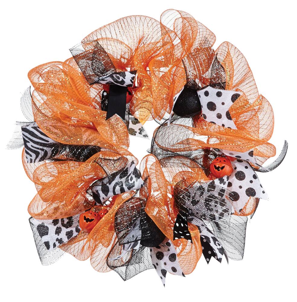 Halloween Mesh Wreath, 18-in | Canadian Tire