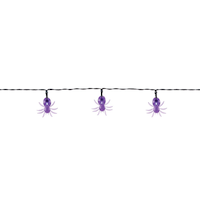 For Living Jack O' Lantern & Spiders LED Light-Up String Lights, 4 3/5-ft, Indoor/Outdoor Decoration for Halloween, Assorted Colours