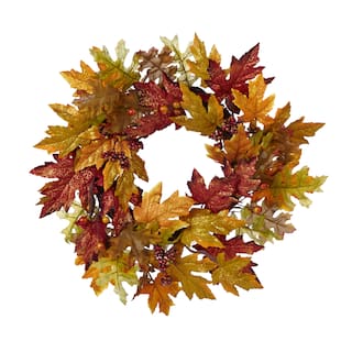 Natural Leaf and Berry Wreath, 20-in | Canadian Tire