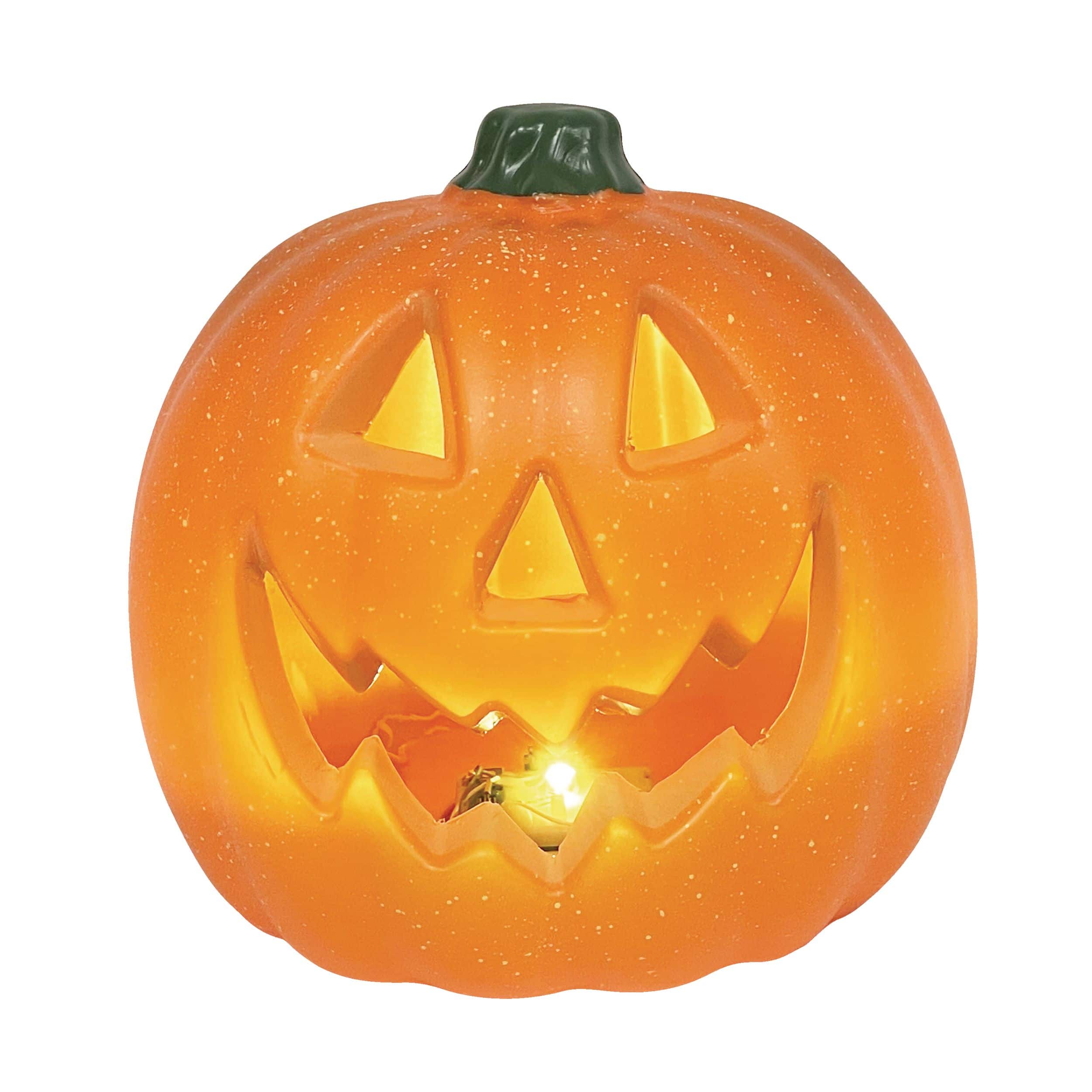 For Living Jack-O'-Lantern Light-Up Pumpkin, Orange, 9-in, Light