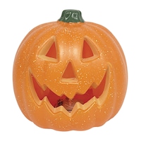 For Living Jack-O'-Lantern Light-Up Pumpkin, Orange, 9-in, Light Activated Indoor/Outdoor Decoration for Halloween Front_Flat