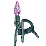 Lumières à DEL C6 d’extérieur NOMA à fixation rapide, violet, paq. 50 lumières CloseUp