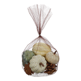 Citrouilles et pommes de pin CANVAS, multicolores, 5-1/2 po, paq. 10, choix variés, décorations d'intérieur pour l'automne Front_Flat