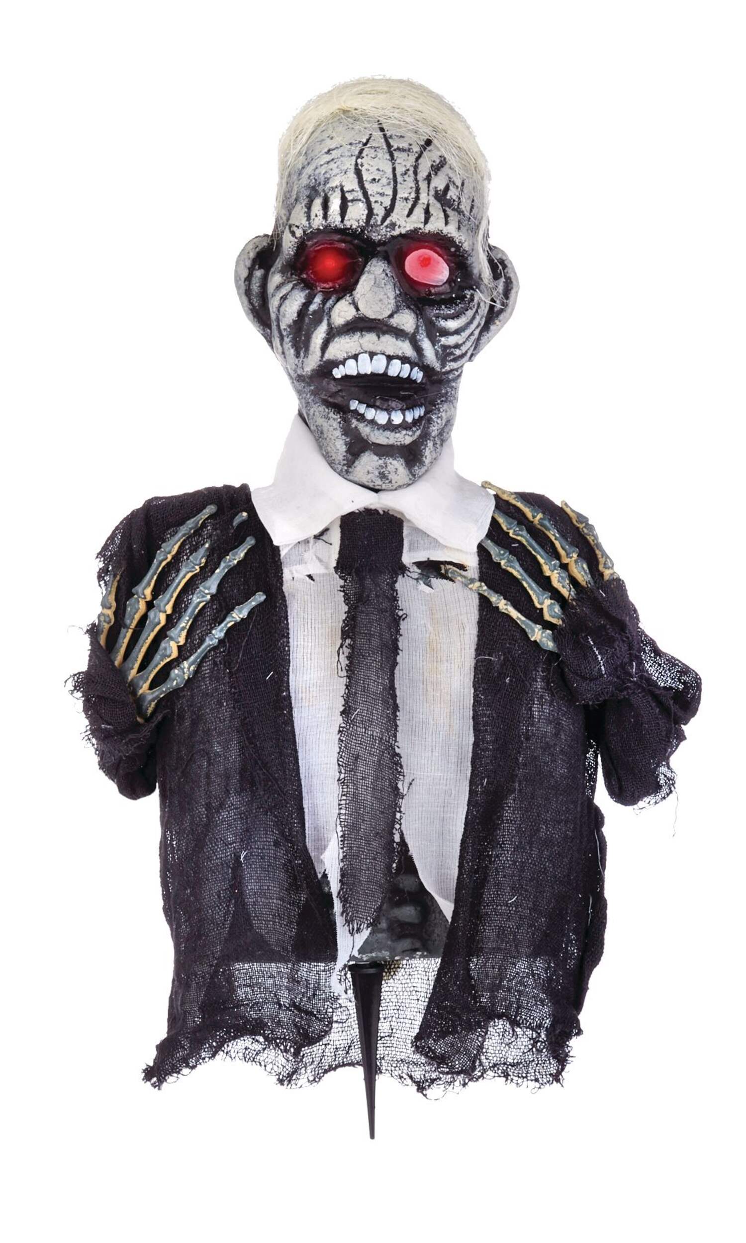 For Living Animated Groundbreaker Zombie, LED Lights for Halloween, Assorted Styles, 21-in Front_Flat