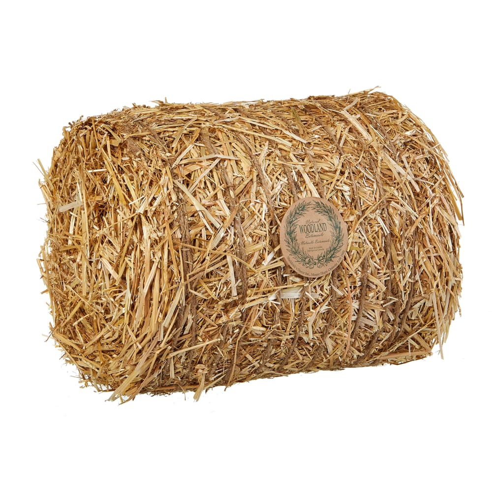 Round Bale of Real Straws for Fall, Thanksgiving & Halloween Home ...