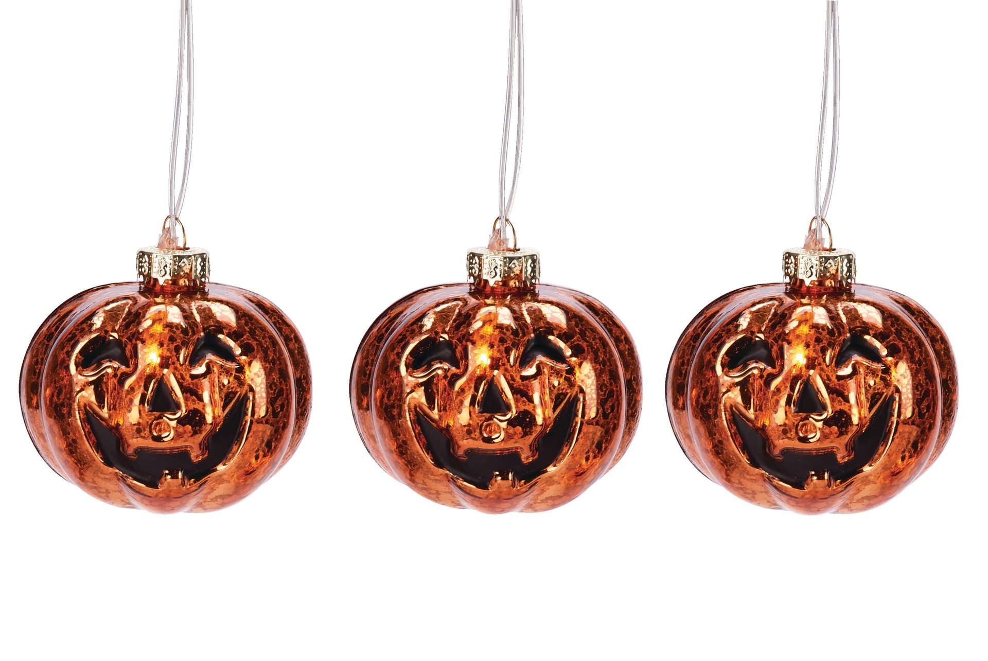 For Living Jack O Lantern LED Light Up Pumpkin String Lights Orange 