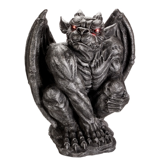 For Living Battery Operated Gargoyle Statue with LED Lights for