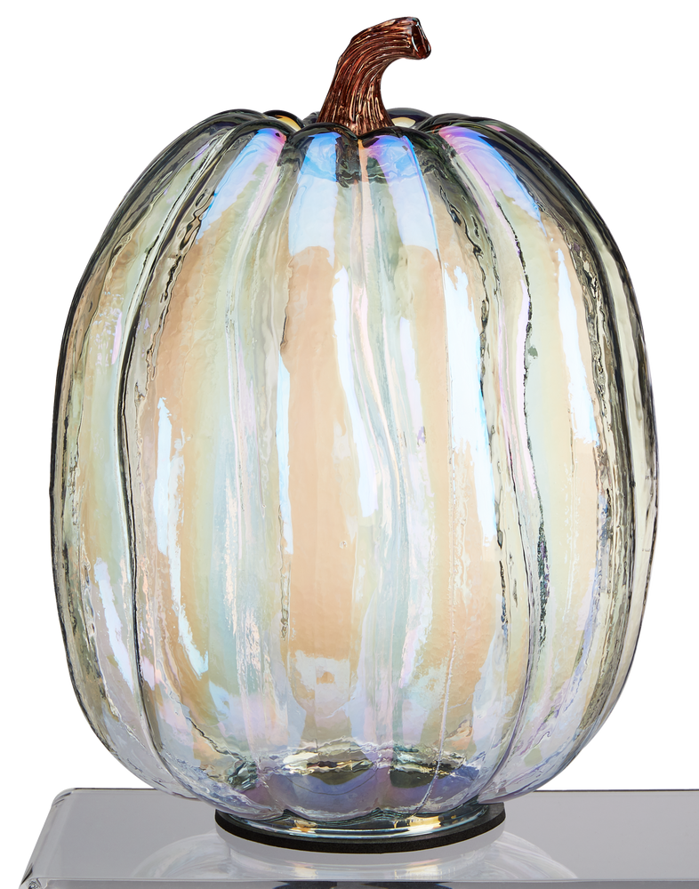 CANVAS Glass Pumpkin, Modern Tabletop for Fall & Halloween Home
