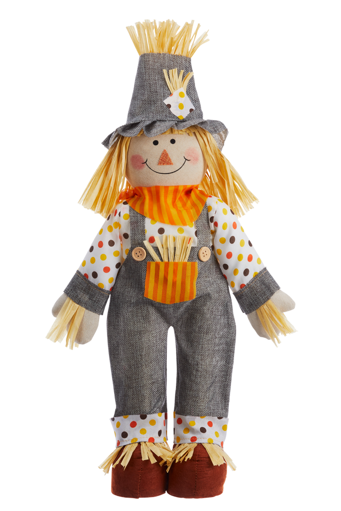 CANVAS Standing Scarecrow Boy for Fall, Thanksgiving & Halloween