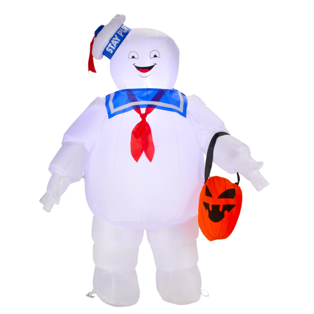 Gemmy Airblown Inflatable Stay Puft Ghostbuster Led Lights For