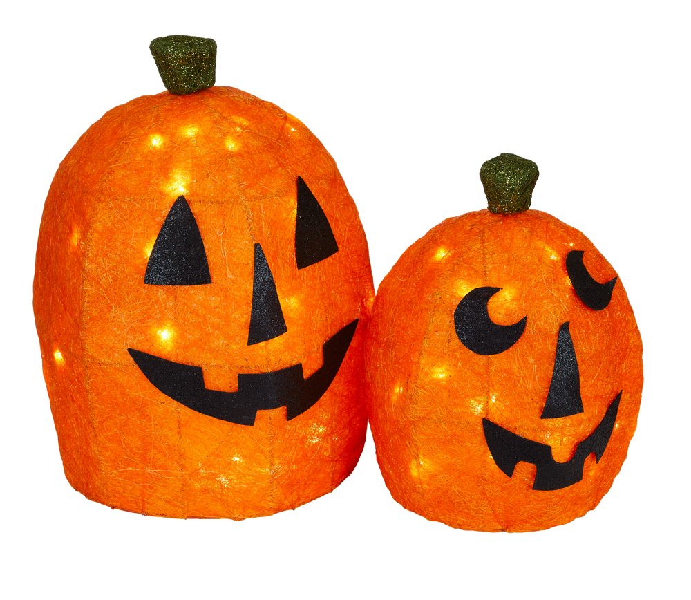 For Living 3D Sisal Pumpkin Kit, LED Light for Fall & Halloween Decor
