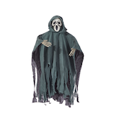 For Living Ghost Skeleton Hanging Prop, Black, 21-in, Indoor/Outdoor Decoration for Halloween Front_Flat