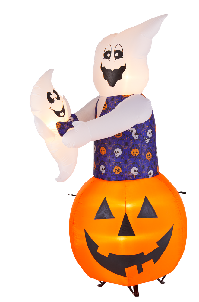 Gemmy Airblown Inflatable Ghost Holding A Baby Led Light For Halloween