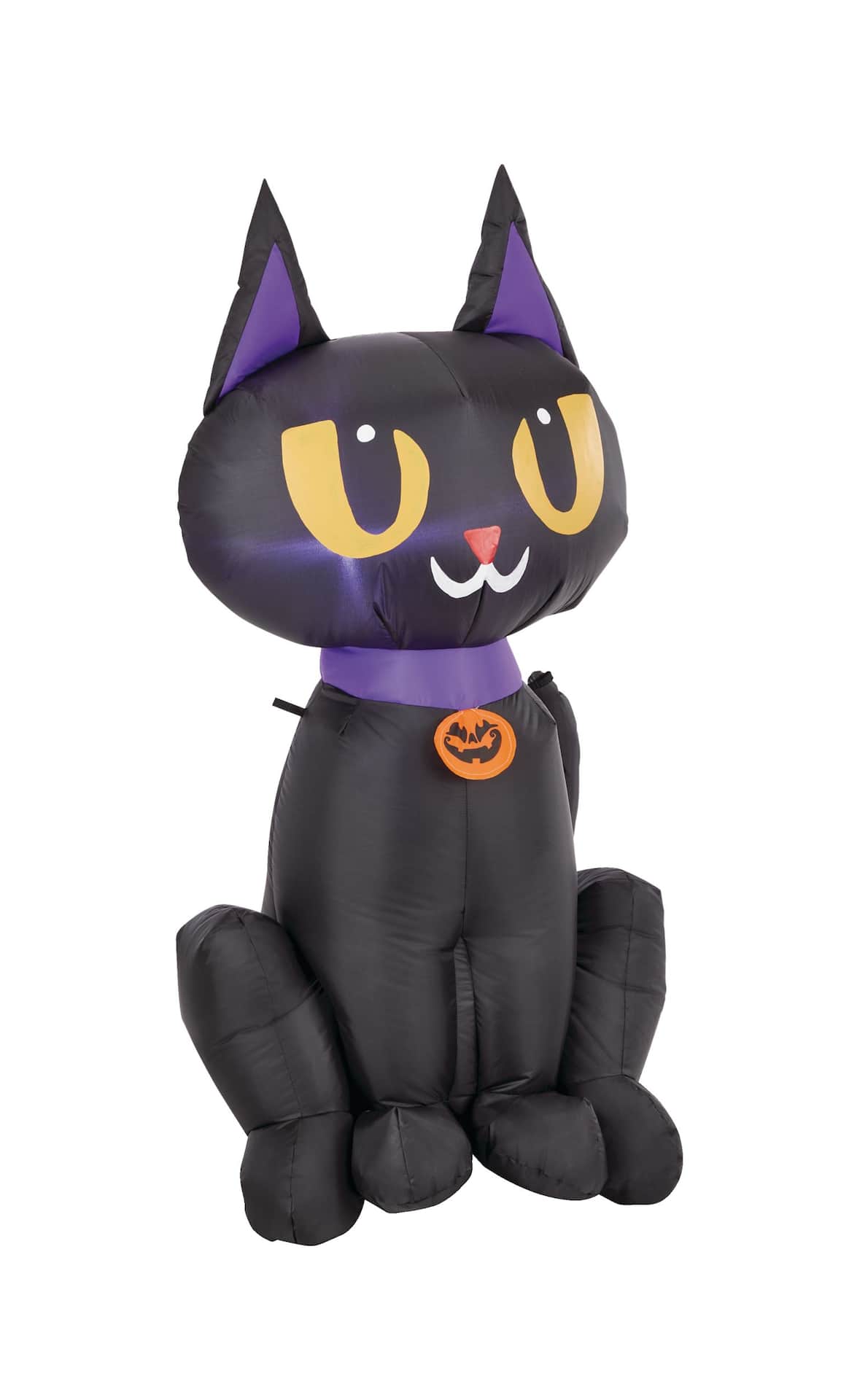 Gemmy Cat LED Light-Up Airblown Inflatable with Stakes, Black, 3.5-ft, Self  Inflating Outdoor Decoration for Halloween