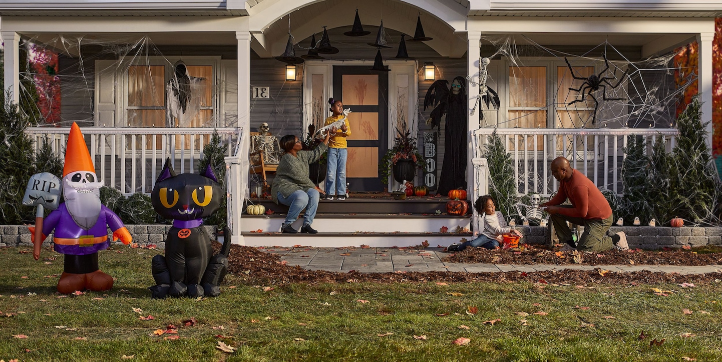 LED Oversized Witch Hat String Lights, Black, 18in, 8pk, Indoor