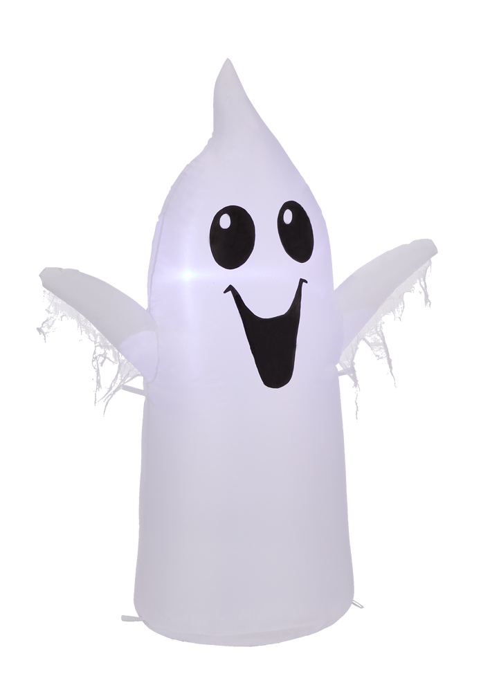 Gemmy Airblown Inflatable Happy Ghost with LED Light, Fun Halloween ...