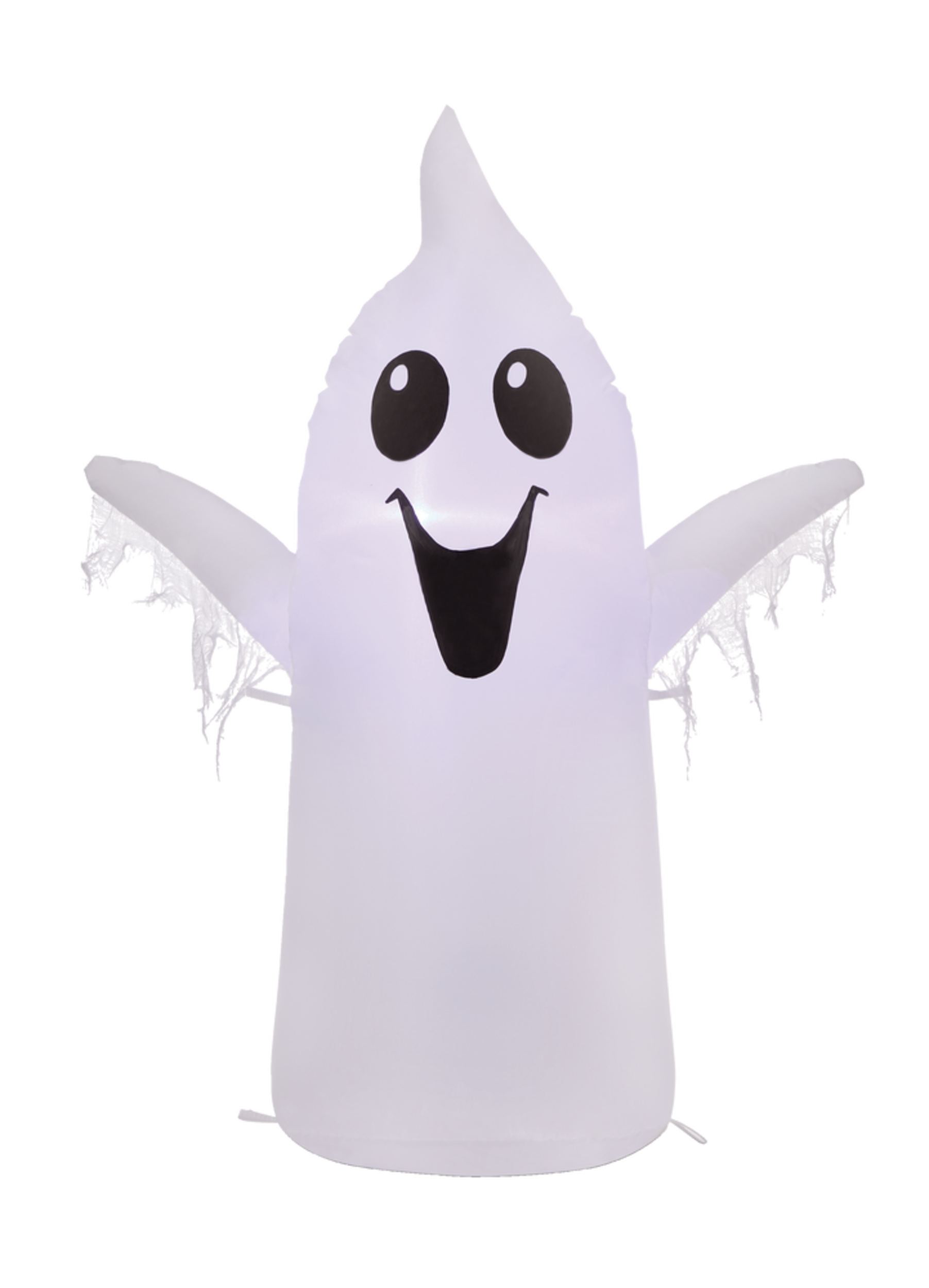 Gemmy Ghost LED Light-Up Airblown Happy Inflatable with Stakes, White ...