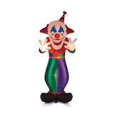 Gemmy Clown LED Light-Up Airblown Halloween Decoration, 10.5-ft, Multi-Coloured Front_Flat