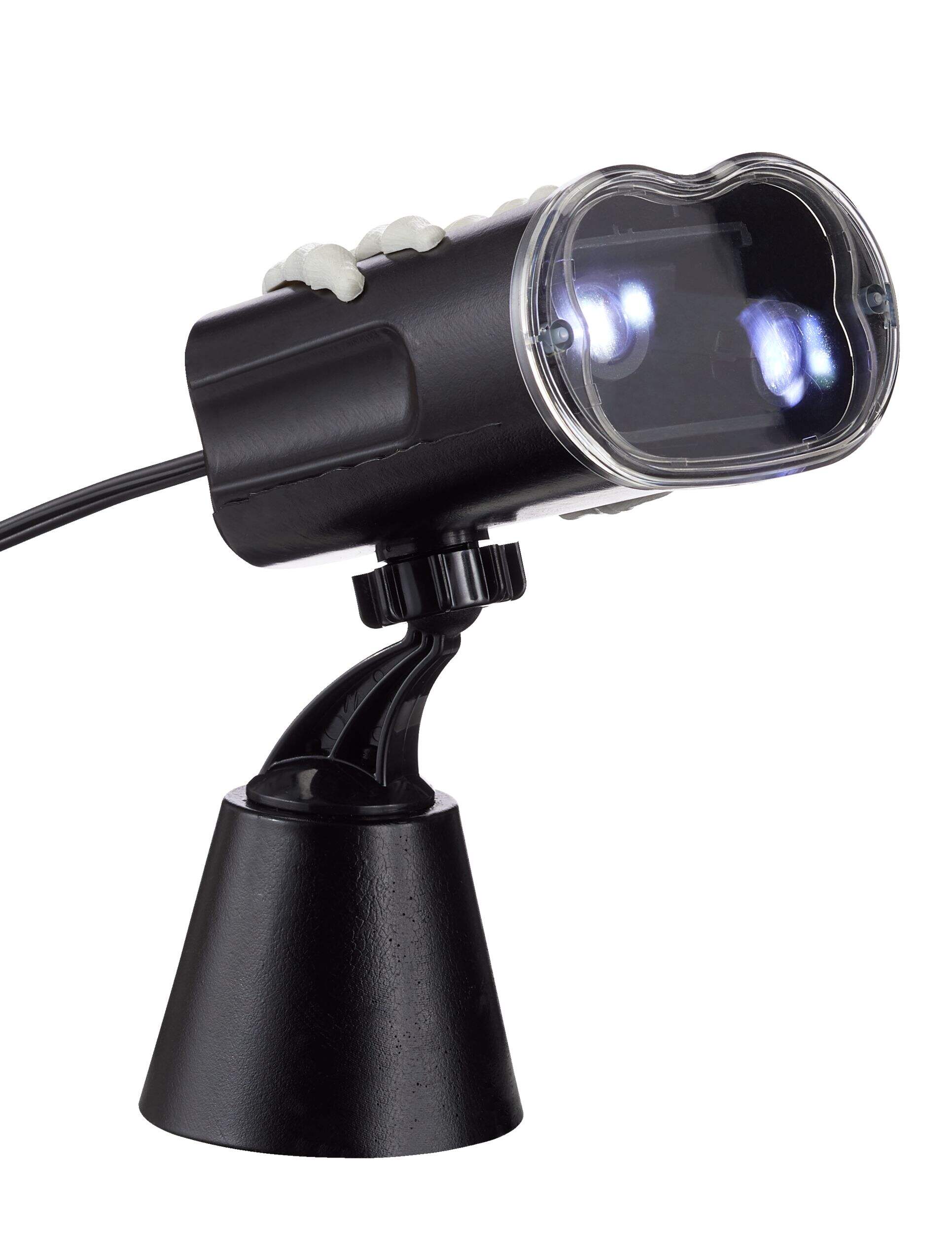 Gemmy Skeleton LED Moving Hands Silhouette Projection, Black/White, 1-ft, 10-ft Projection Length Indoor/Outdoor Decoration for Halloween Front_Three_Fourths_Angled_Right