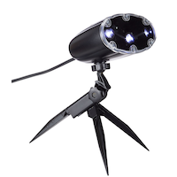 Gemmy LED Shutter Flasher Ghost Projection Tripod, Black, 1-ft, Indoor/Outdoor Decoration for Halloween Front_Three_Fourths_Angled_Right