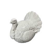 CANVAS White Ceramic Turkey Jar