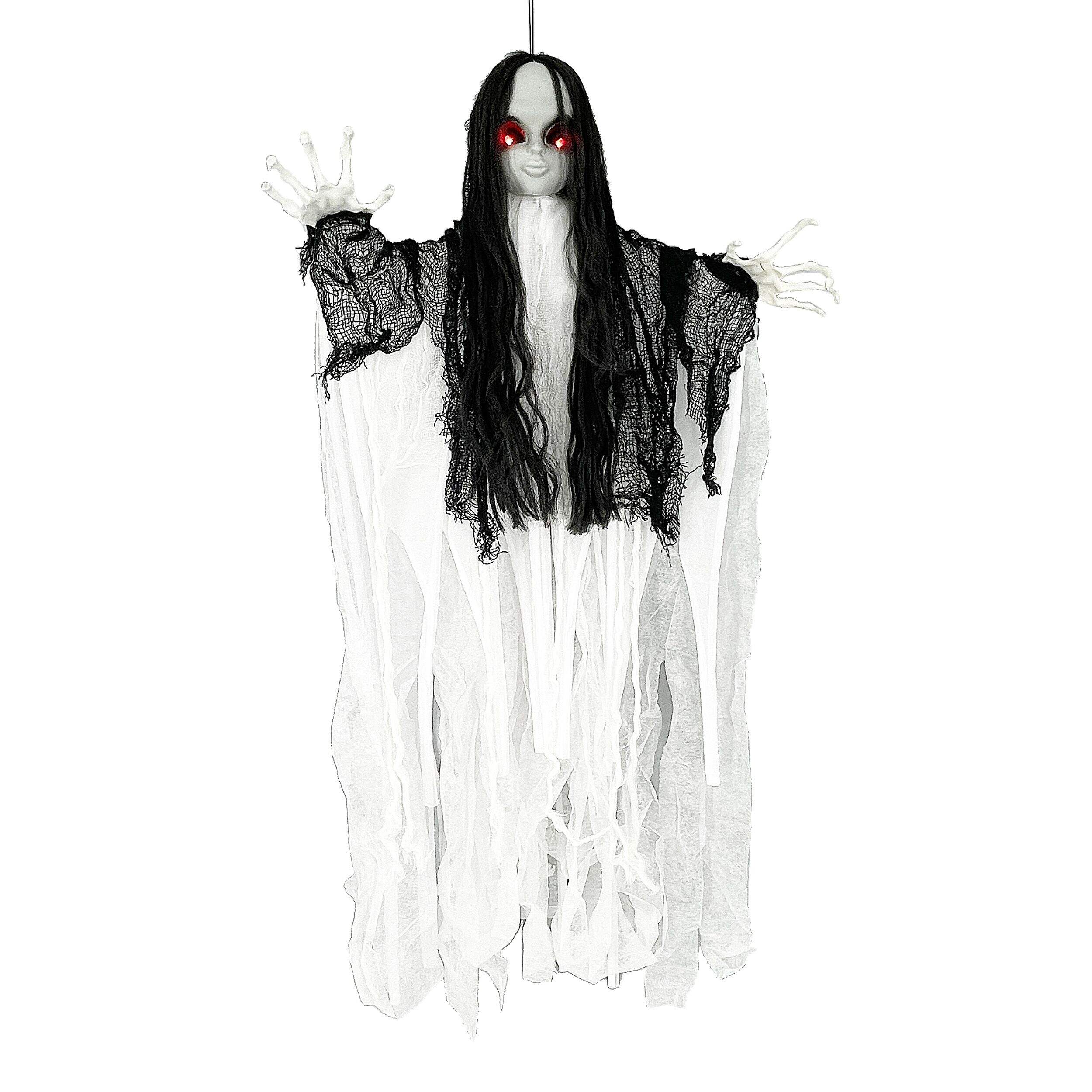 For Living Animated Hanging Girl Halloween Decoration, 36-in Front_Flat