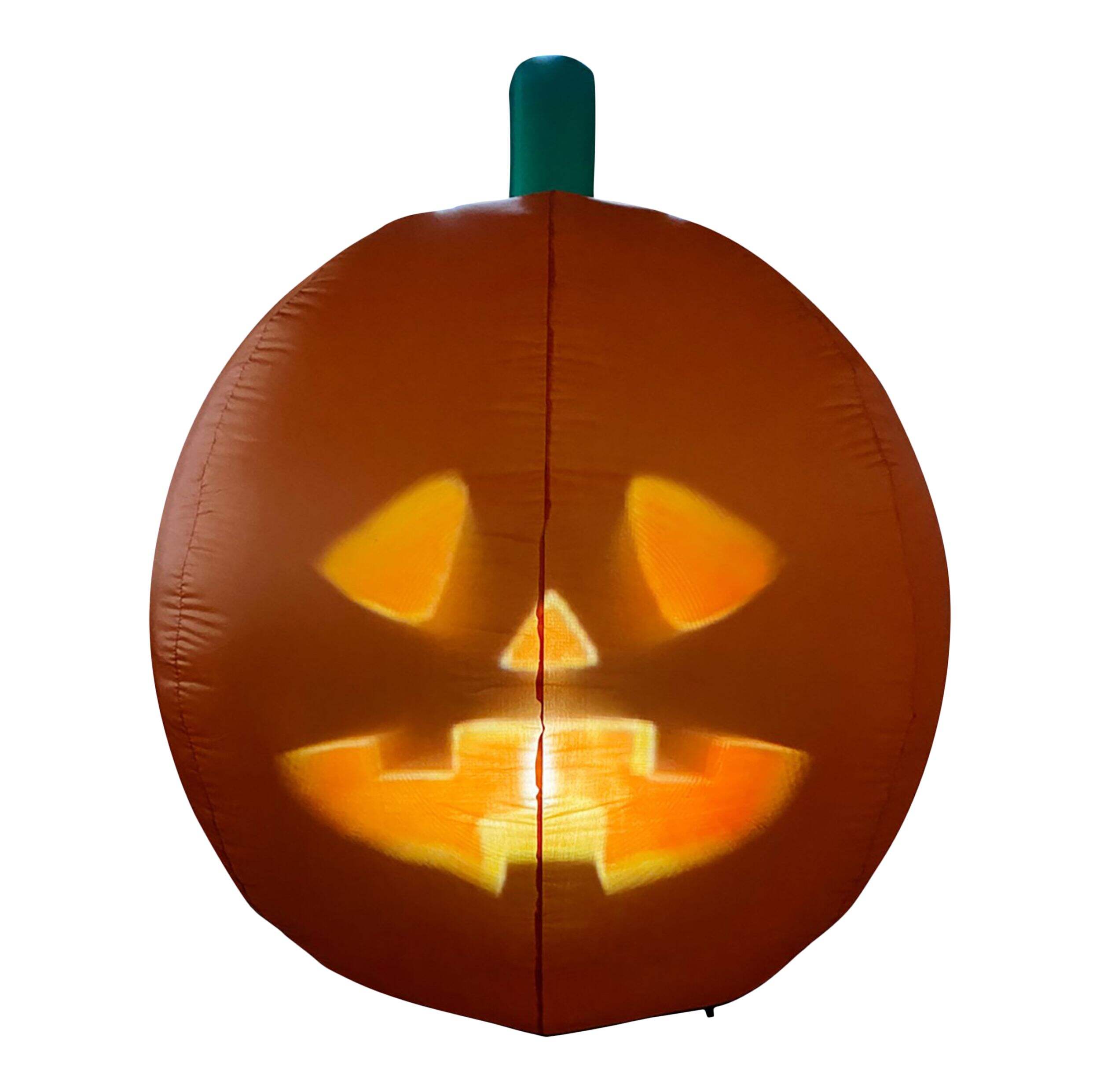 ANIMAT3D Inflatable Jabberin’ Jack Talking Animated Inflatable Orange Pumpkin with Built-In Projector & Speaker Front_Flat