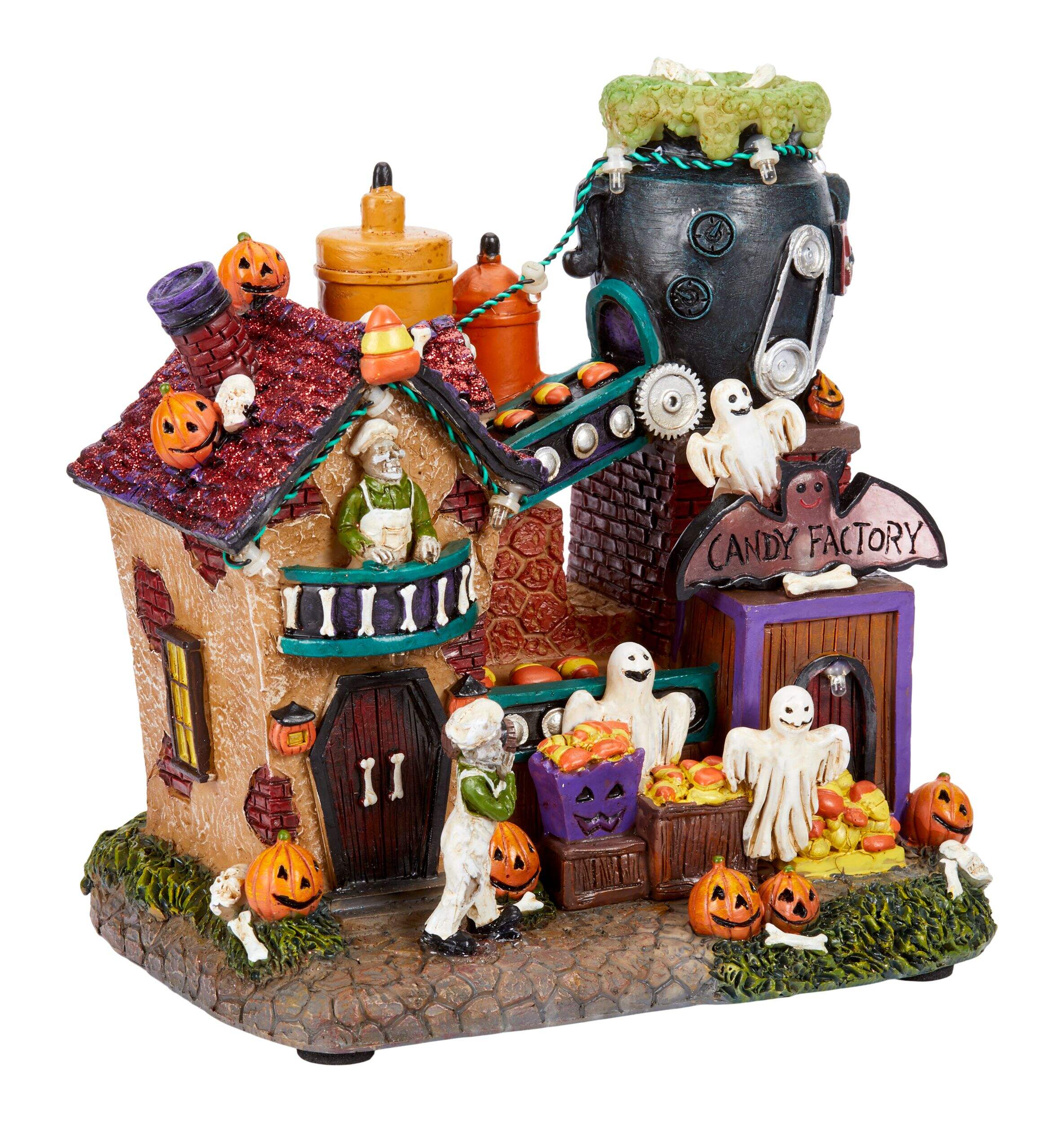 For Living Battery-Operated Halloween Haunted House Decoration Front_Three_Fourths_Angled_Right