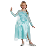 Elsa Snow Queen Gown Kids' Halloween Costume Front_Flat