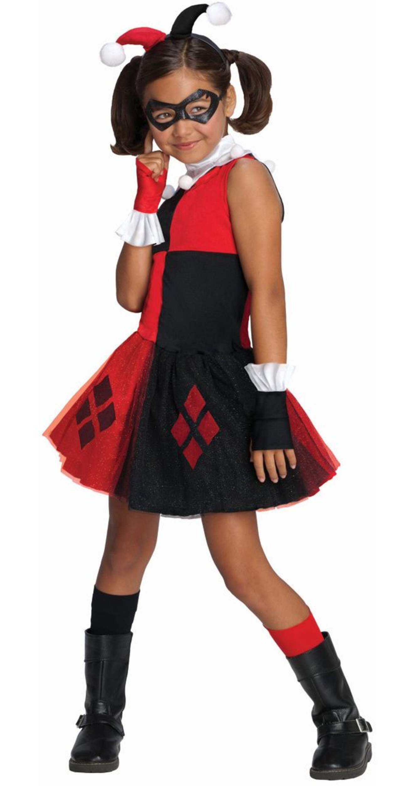 Costume d’Halloween pour enfant Harley Quinn Front_Angled_Left