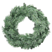 For Living Christmas Decoration Artificial Mixed Pine Wreath, 36-in Front_Flat